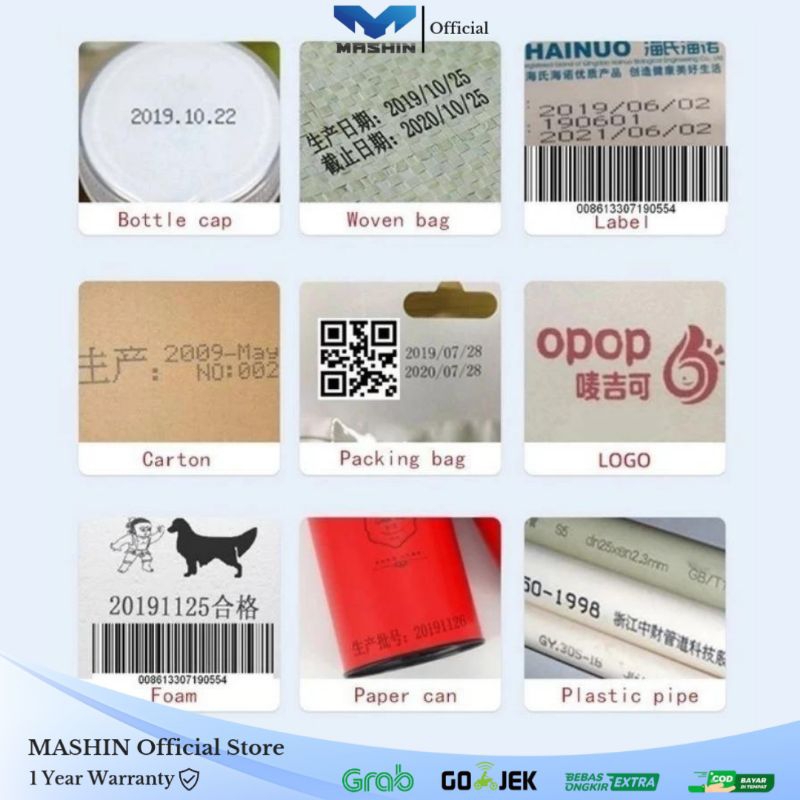 Mashin - Mesin Printer Handheld Inkjet Pencetak Expired Date Logo And Barcode Portable - Gambar 4