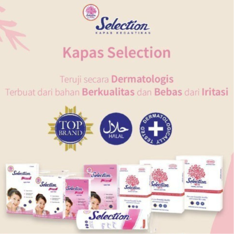 Kapas Selection Facial Cotton Round Kapas Tipis Toner Pembersih Wajah / Merah Jingga Official - Gambar 2