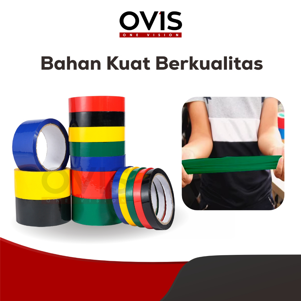 Lakban Isolasi Warna Warni Selotip Pigment Tape Ovis 12mm 24mm 45mm 50 Yard - Gambar 3