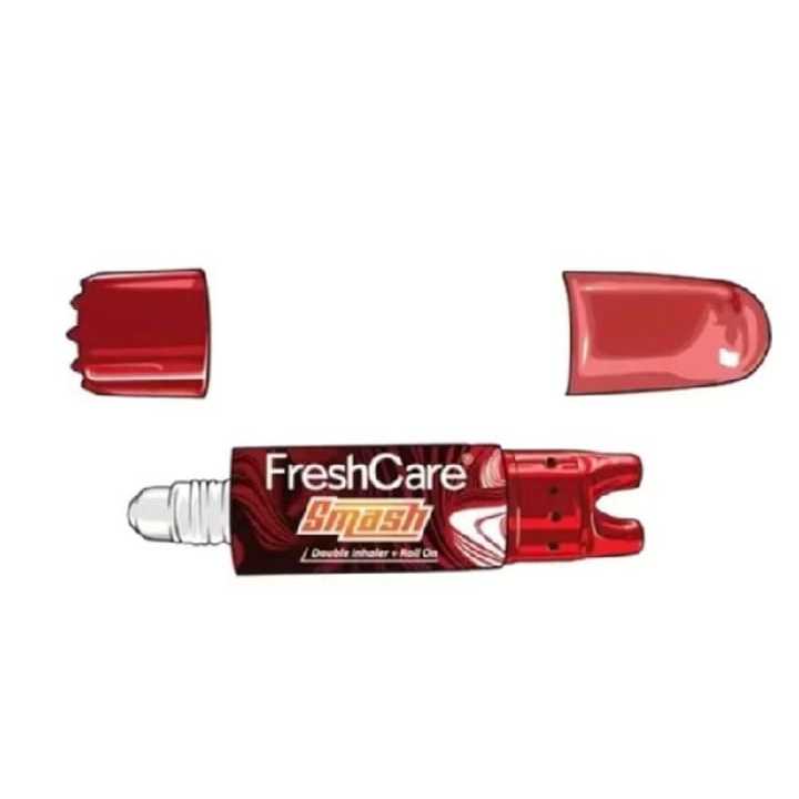 FRESHCARE SMASH DOOUBLE INHALER+ROLL ON 8ML / MINYAK AROMATHERAPY / MASUK ANGIN/SAKIT KEPALA/KEROKAN/PILEK/FLU/MELER/MINYAK ANGIN/PLOSSA/DISKON/PROMO - Gambar 2