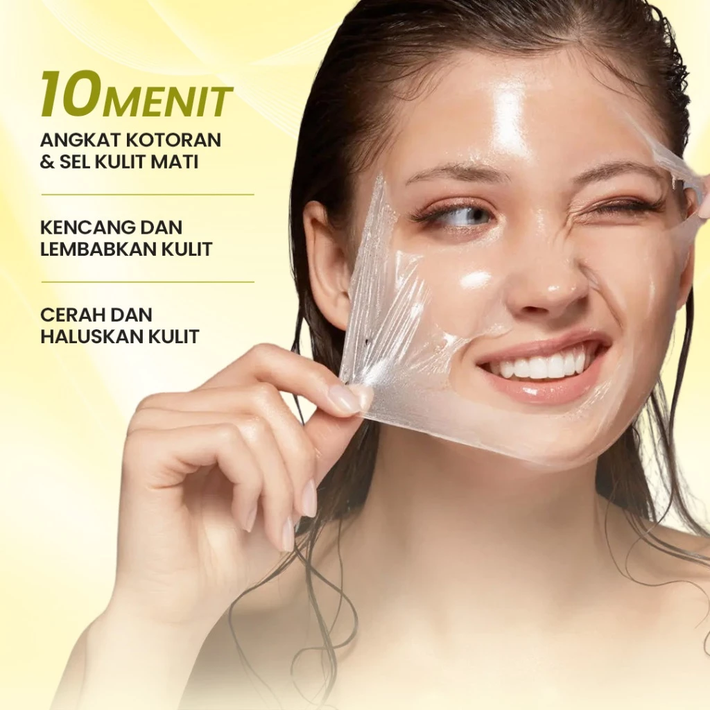Hanasui Peel Off Mask Egg White - Masker Telur Praktis & Efektif Bebas Komedo, Angkat Sel Kulit Mati Bersih, Halus & Mencerahkan - Gambar 2