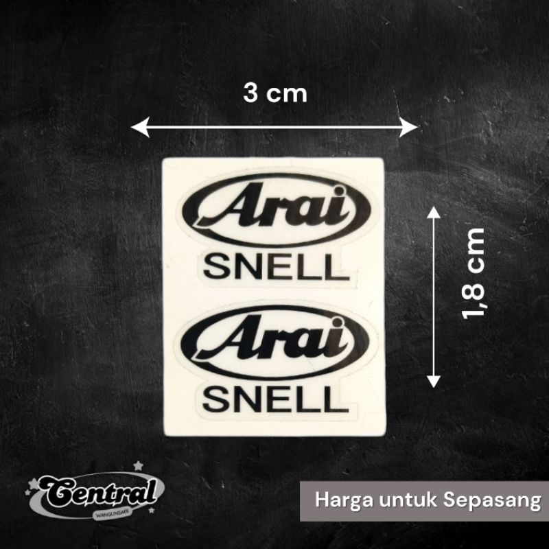 A PAIR OF ARAI SNELL Logo Stickers / ARAI Stickers / Helmet Stickers ...