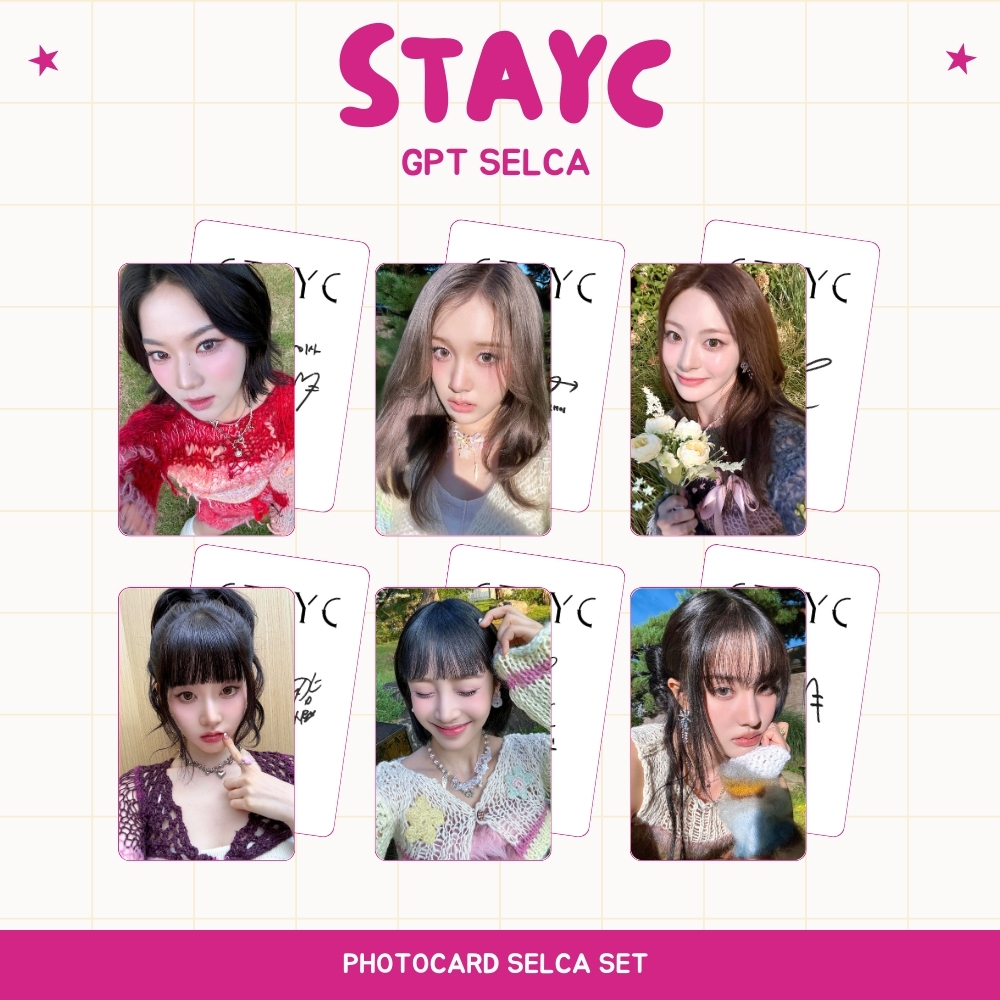 PHOTOCARD STAYC SELFIE GPT 2 SIDES (CONTENTS OF 5 PCS + LAMINATION 2 ...