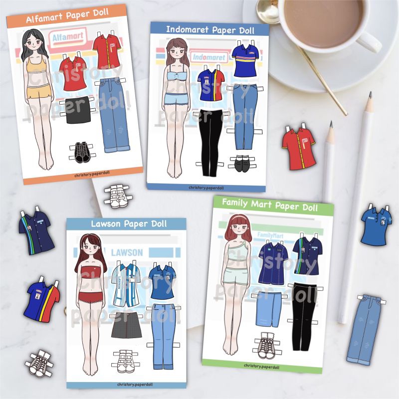 Minimart Paper Doll || Disassemble and Install || Paper Dolls | Shopee ...