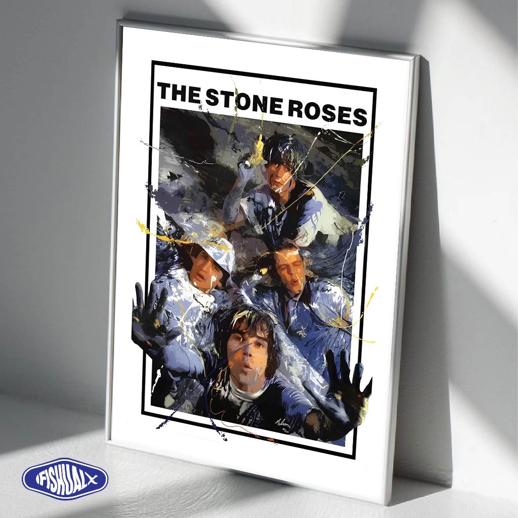 Stone Roses Poster Aesthetic Wall Decoration Premium Wooden Figure ...