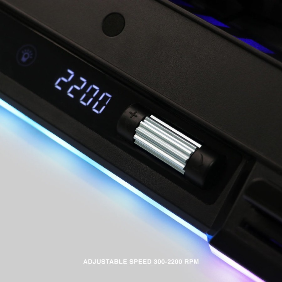 Rexus B300 / B-300 Breeze Max Cooling Pad RGB With Phone Holder - Gambar 4