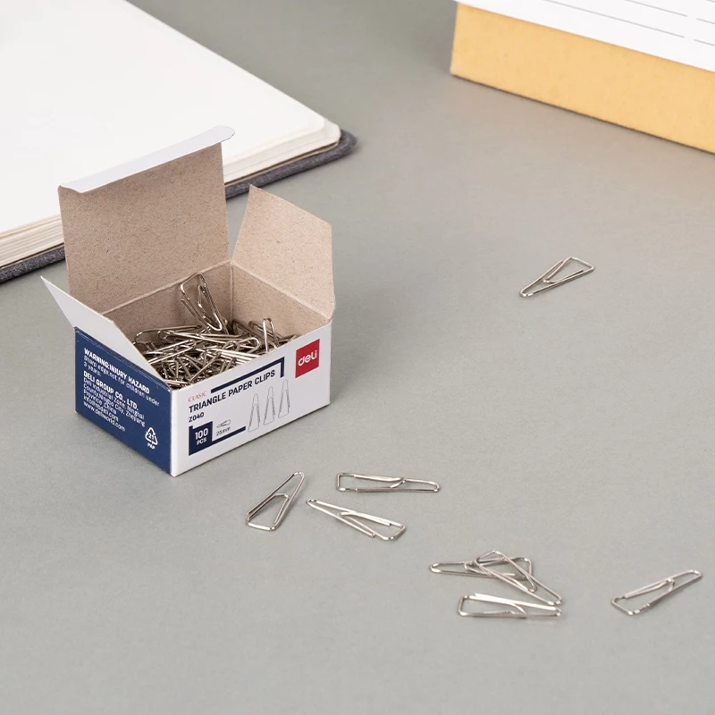 Deli Klip Penjepit Kertas / Paper Clip High Quality Metal 100pcs EZ040 - Gambar 2