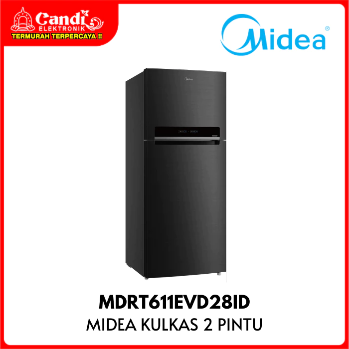 MIDEA Everest Kulkas 2 Pintu Kapasitas 473 Liter Inverter Quattro MDRT 611EVD 28ID MDRT611EVD28ID - Gambar 2
