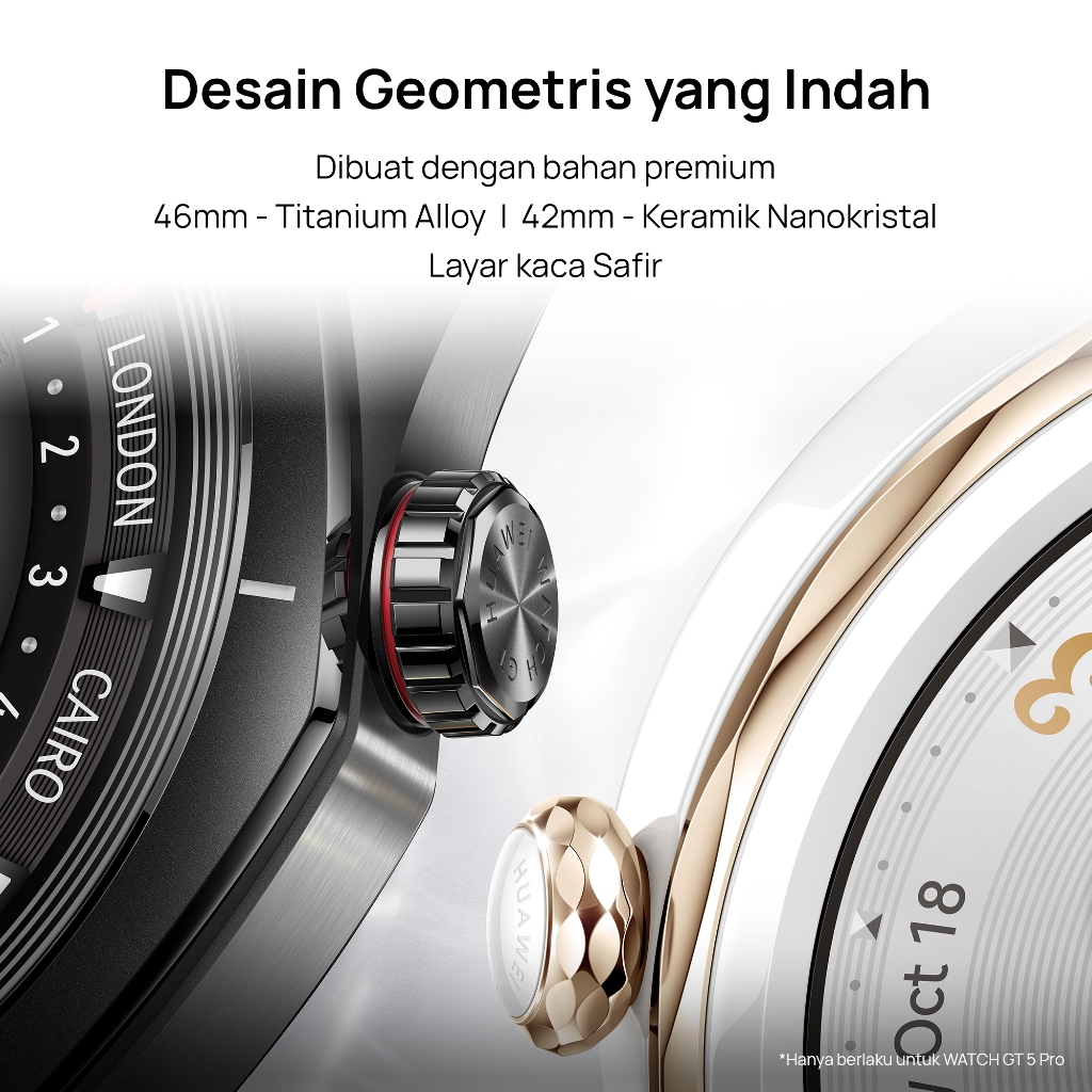 [8.8 s/d 20%*] HUAWEI WATCH GT 5 Series Smartwatch / Fashion Edge / Pro-Level Sports / Golf Courses Map / Up to 2-Week Battery Life - Gambar 4