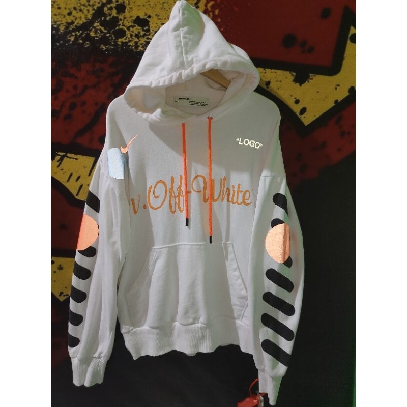 Hoodie OFF WHITE X NIKE MERCURIAL WHITE GLOWING IN THE DARK SECOND ORIGINALIng