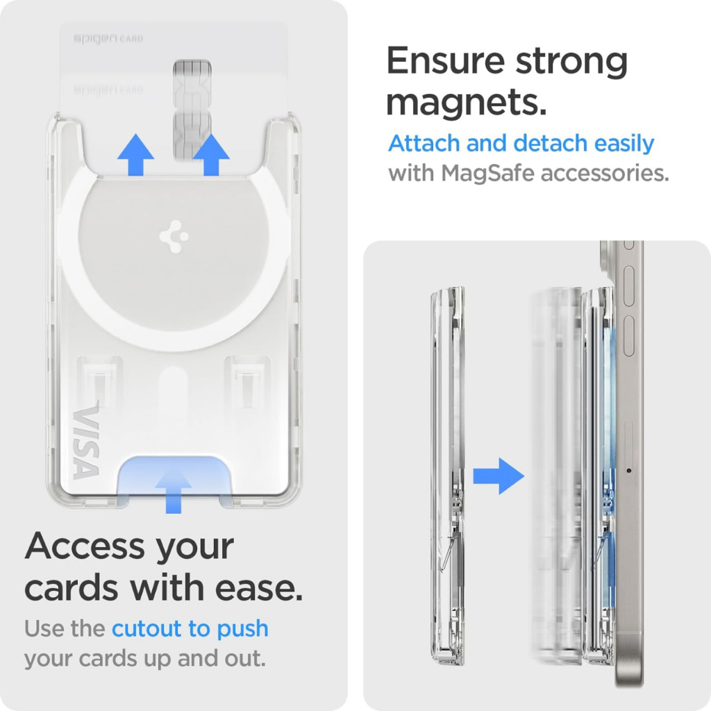 SPIGEN Card Holder Stand Magnetic iPhone 17 16 15 14 13 12 Classic LS Zero One Magsafe Dompet Wallet Kartu Kulit - Gambar 4