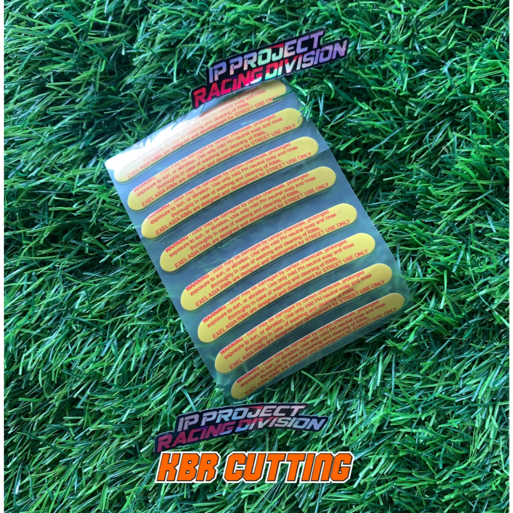 Takasago excel asia rim Warning Stickers Only premium UV forged UV ...