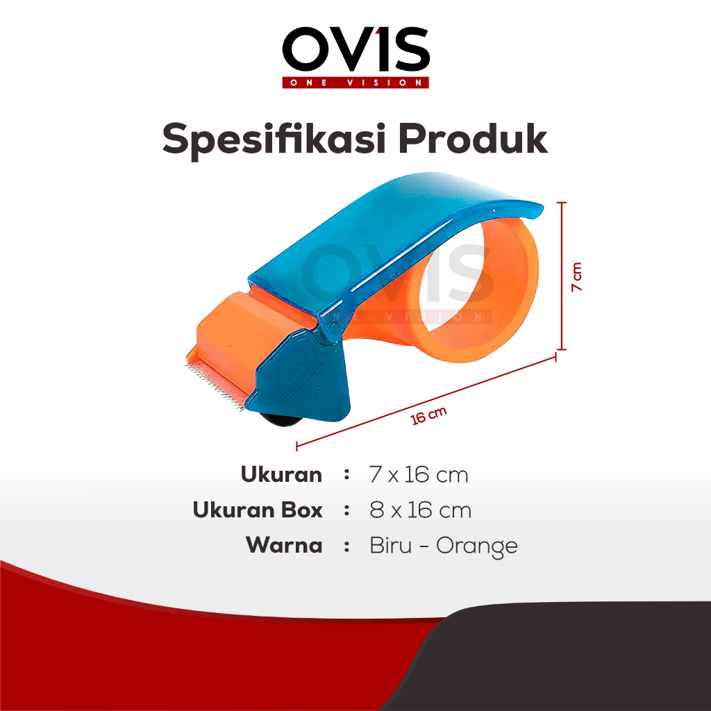 Dispenser Alat Pemotong Lakban Tape Cutter Plastik 2 Inch - Gambar 2