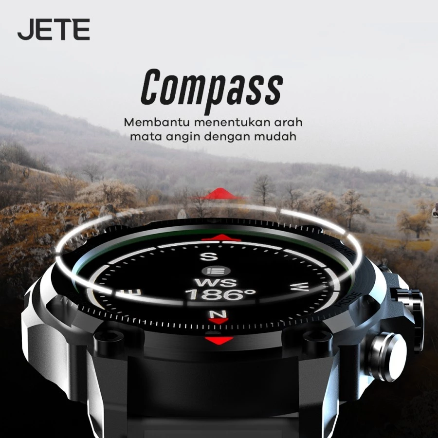 Smartwatch JETE VOLT with GPS Built in Amoled Display Waterproof - Altimeter & Barometer Features - Garansi Resmi 2 Tahun - Gambar 2