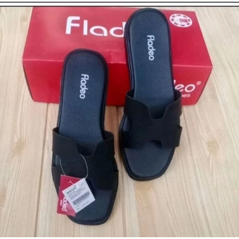 ( COD ) Sandal Wanita Selop Ringan Sol Karet Sendal Flat Wanita Terbaru 37 - 40