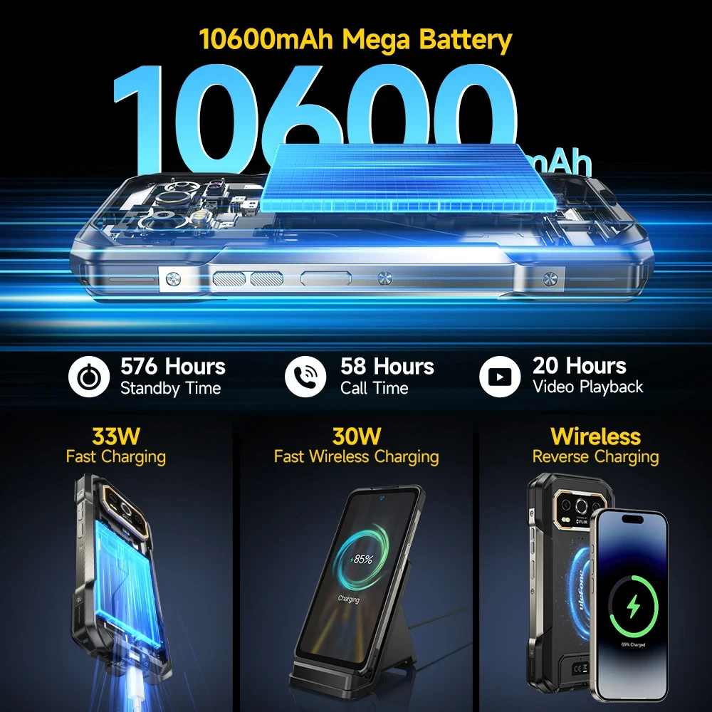 Ulefone Armor 27T Pro Plus 5G 24GB 256GB Thermal Imaging Rugged Phone 10600mAh Android 14 50MP 64MP 6.78" - Gambar 2