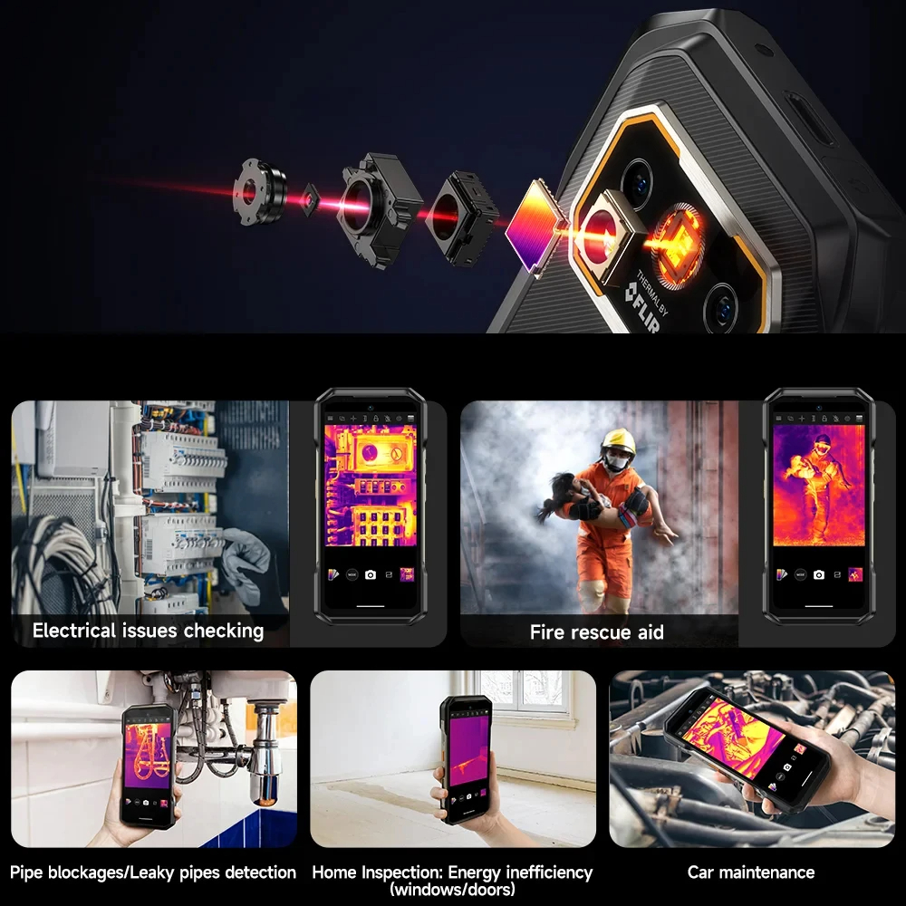 Ulefone Armor 27T Pro Plus 5G 24GB 256GB Thermal Imaging Rugged Phone 10600mAh Android 14 50MP 64MP 6.78" - Gambar 4