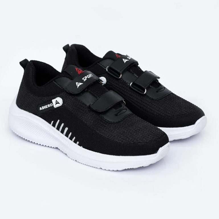 Adiero Sepatu Sekolah Anak Laki & Perempuan Sneakers Original Warna Hitam Putih size 28 - 40 - Gambar 2