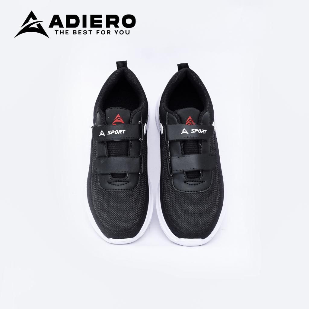 Adiero Sepatu Sekolah Anak Laki & Perempuan Sneakers Original Warna Hitam Putih size 28 - 40 - Gambar 3