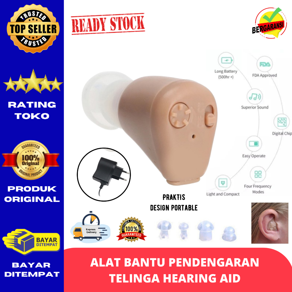 [ COD ] Mini Deaf Ear Hearing Aid Charger Clear Sound Recharge Can Be ...