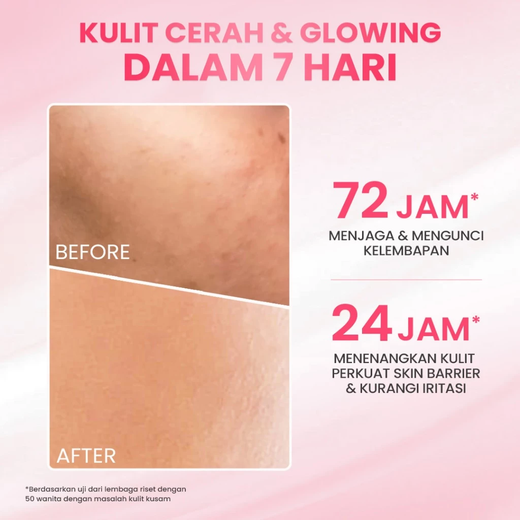 Hanasui Glow Expert Night Cream New Improved Formula - Gel Cream Ringan & Kunci Kelembaban Mencerahkan & Menghaluskan - Niacinamide & Genowhite - Gambar 3