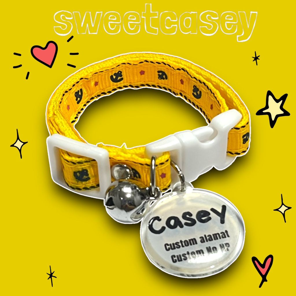 JANGKAR CAT NECKLACE FREE NAMA/KALUNG KUCING CUSTOM NAMA - Gambar 2