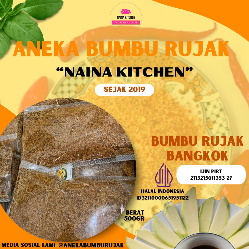 BANGKOK RUJAK SEASONING SAMBAL, SPICY, SWEET, SALTY FRUIT, LARGE ...