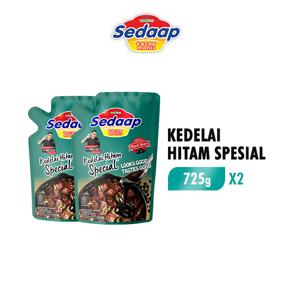 Sedaap Kecap Manis Kedelai Hitam Spesial Pouch 725 gr x2