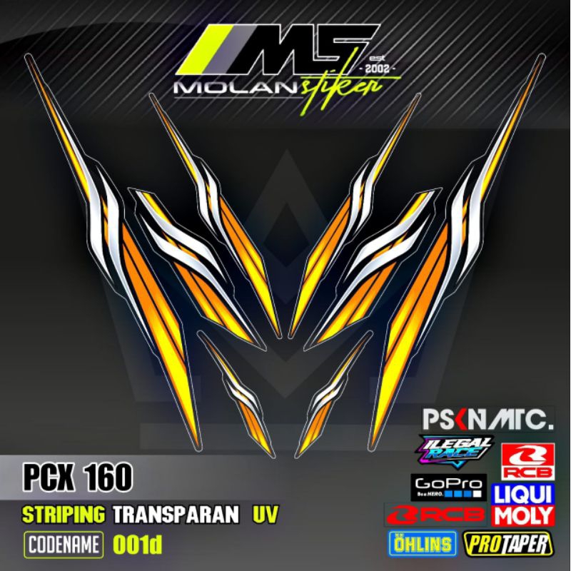 Decal Sticker Striping Variations Transparent Uv PCX 160 All New Honda ...