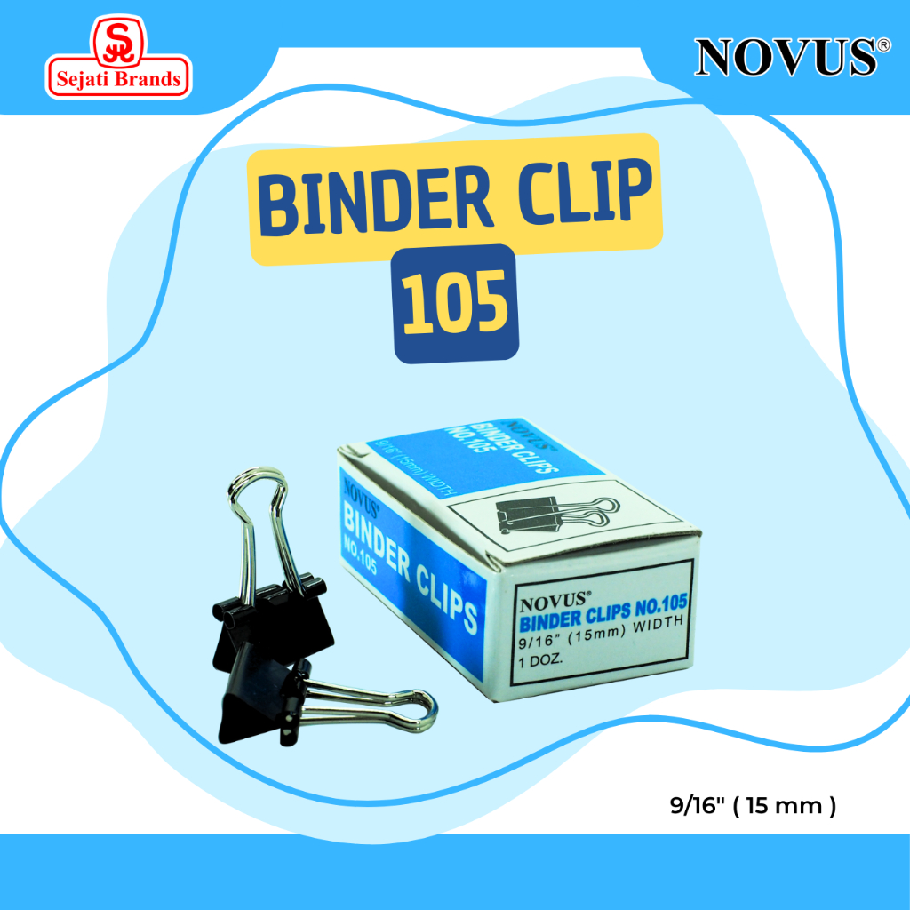 Novus Binder Clips No.105 15mm/ Paper Clips/Paper Clips | Shopee Singapore