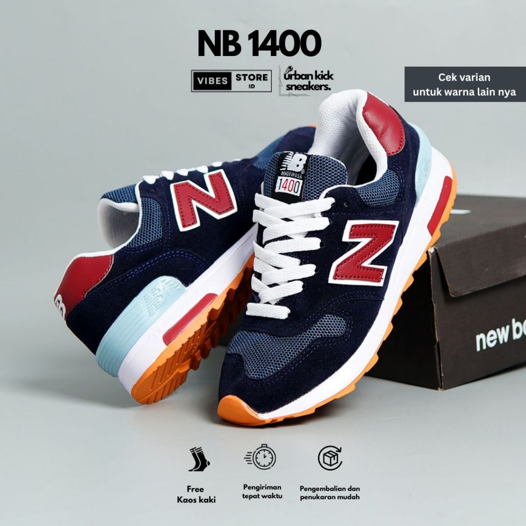 Men s SNEAKERS NB 1400 NEW B CASUAL RUNNING SHOES free SOCKS Shopee Singapore