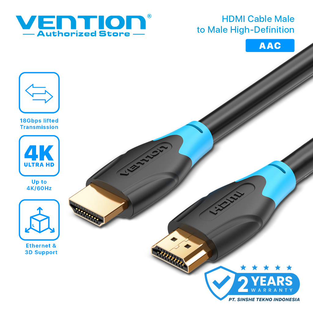 Vention [AACBL 10M] Kabel HDMI 3D v2.0 4K UHD High Speed Quality