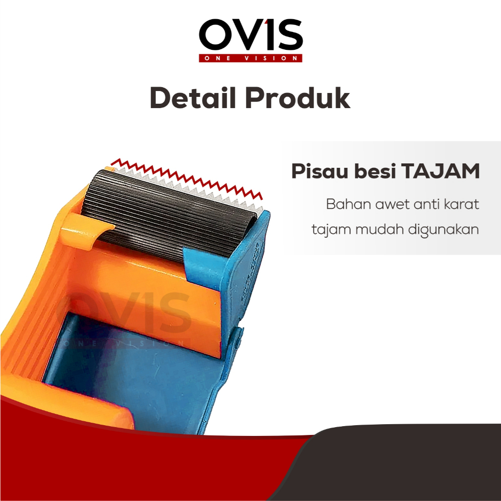 Dispenser Alat Pemotong Lakban Tape Cutter Plastik 2 Inch - Gambar 3