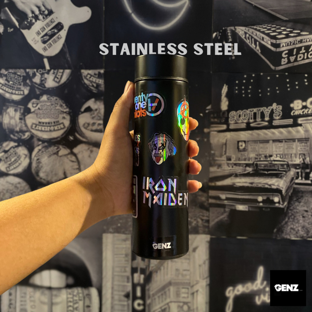 Genz Tumbler Premium Stainless Stell (BLACK) 500Ml LED TEMPERATUR foto 2