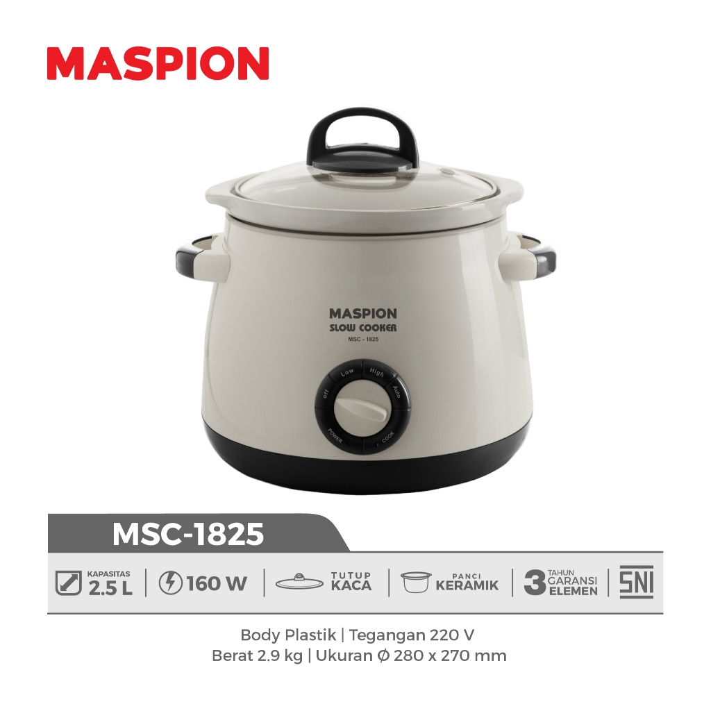 Maspion Slow Cooker Magic Cooker 2.5 Liter MSC-1825 - Gambar 2