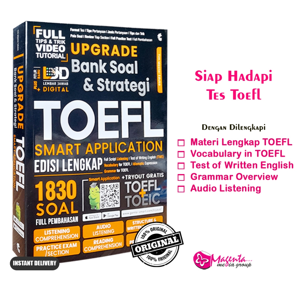 TOEFL TEST Book TOEIC Upgrade Question Bank & TOEFL Strategy 1830 SMART ...