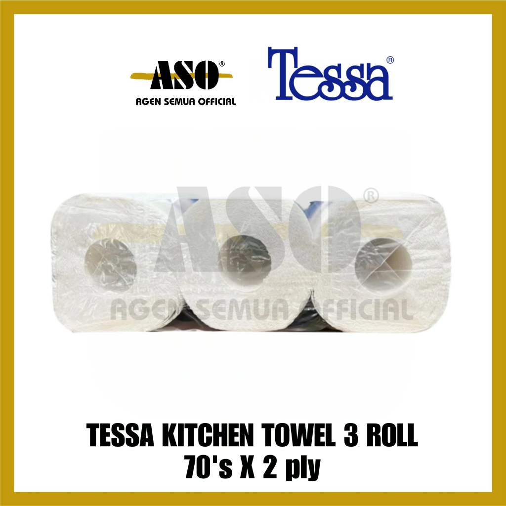 Tisu Tissue TESSA tissue dapur kitchen towel 3 roll 70 s - Extra Serap Minyak PROMON!!! - Gambar 4