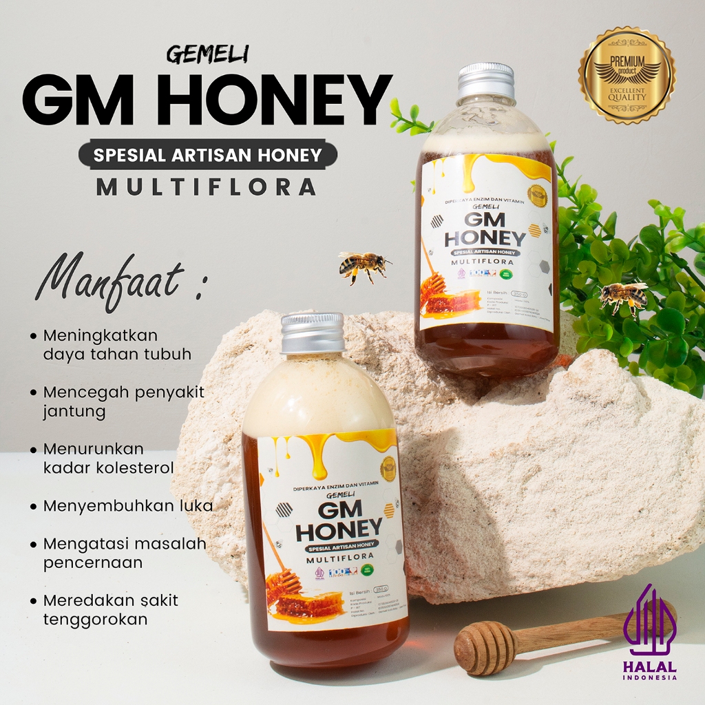 Gemeli - Madu Asli Multiflora - Madu Murni 100% - 350gr - Gambar 3
