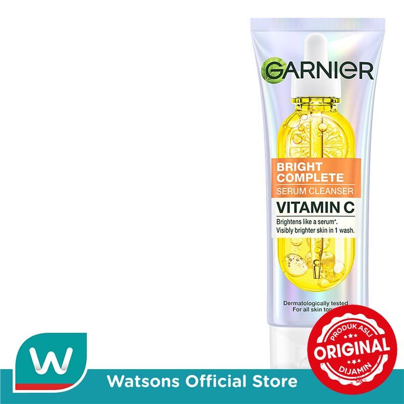Garnier Bright Complete Vitamin C Serum Cleanser 100ml - Gambar 3