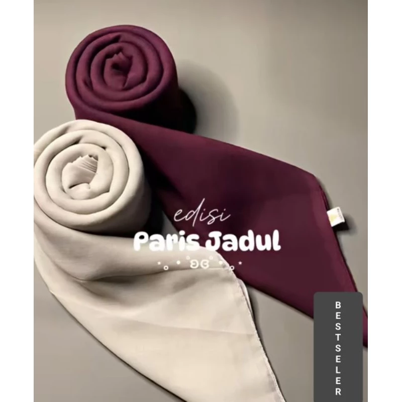 Paris jadul ORI VARISHA / SADIKA /Jilbab Segi Empat Paris Polos Import /COD - Gambar 3