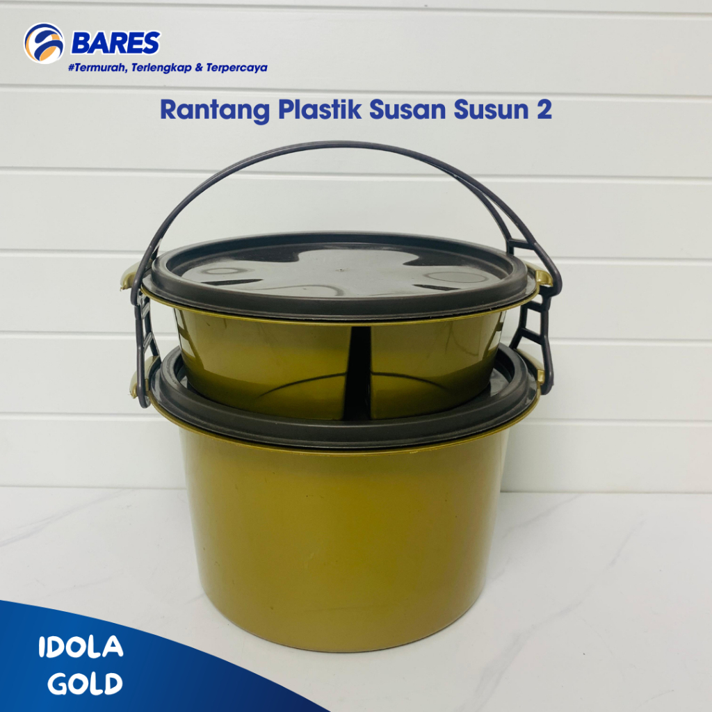 IDOLA Round Stacking Plastic Food Container 2 GOLD contents 6 pcs and ...