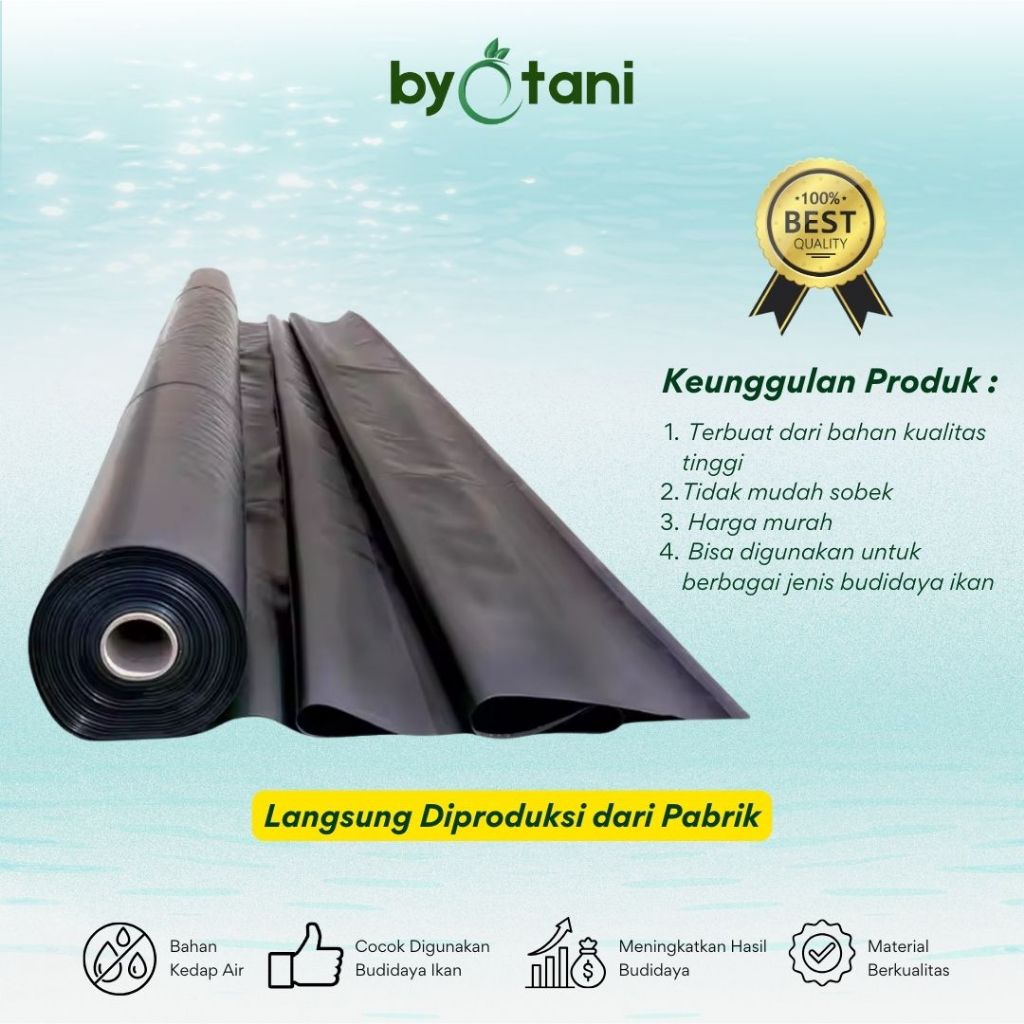 Plastik HDPE Geomembrane Tebal 300 Micron Lebar 4 Meter - Gambar 4