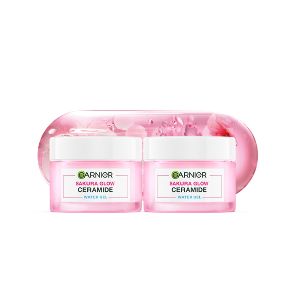 [PAKET HEMAT ISI 2] GARNIER Sakura Glow Ceramide Barrier Moisturizer Gel 50ml Skincare Water Gel Pelembab Ringan mencerahkan tone up pelembab wajah cream pemutih wajah glowing cepat - Gambar 3