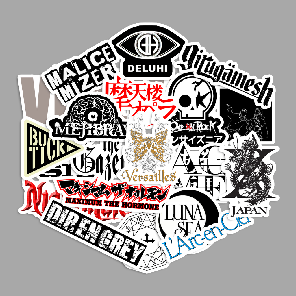 STICKER PACK - VISUAL KEI BANDS | SUITcase STICKER TUMBLER STICKER ...