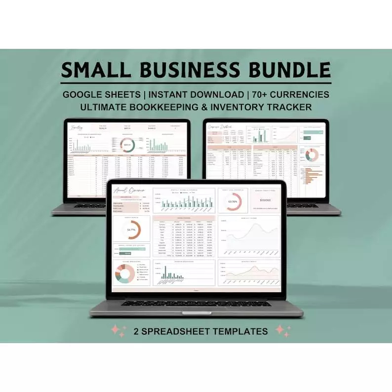 Small Business Bundle Bookkeeping Spreadsheet Inventory Tracker ...