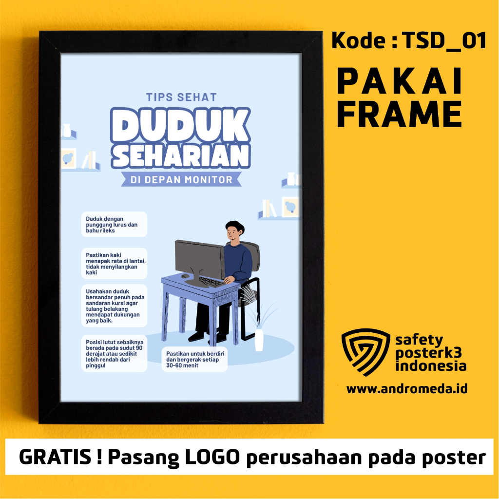 K3 Safety Poster: Tips for Sitting All Day in Front of PC Monitor ...