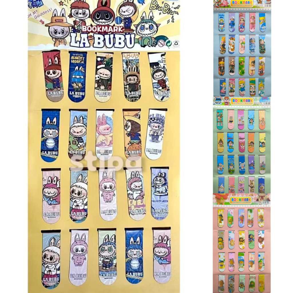 Stipa 1 Pack Magnetic Bookmarks Contains 20 Pcs Hologram Paper Cute ...