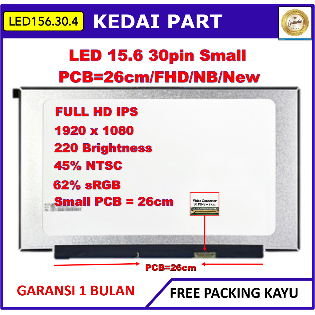 Écran De Remplacement Pour HP 15S-FQ0017NA - 15.6" IPS FHD 1080p - PCB 260mm - Neuf BOE