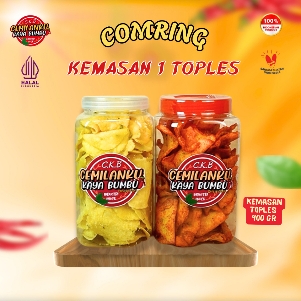 My Snacks - 1 Jar of Cassava, Onion, Onion, Comring, Original Flavor ...