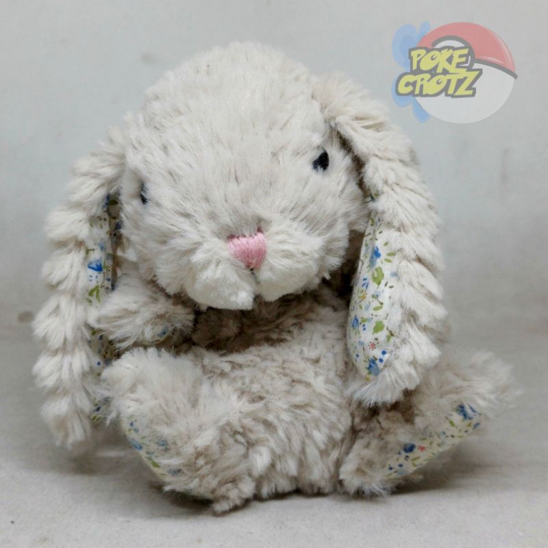 Jellycat Yummy Angelica Bunny Light Gray Silver Floral Blossom Rabbit ...